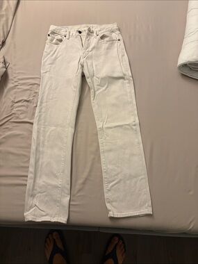 Men's GAP White Straight-Leg Jeans